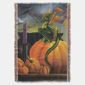 Couverture Dragon vert de citrouille de fantaisie d'Halloween (devant Vertical)