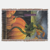 Couverture Dragon vert de citrouille de fantaisie d'Halloween (Devant)