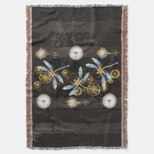 Couverture Dragonflies de Steampunk sur arrière - plan rayé b (devant Vertical)