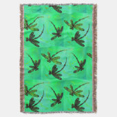 Couverture Dragonflies Superbe Vert & Turquoise Twist (devant Vertical)