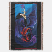 Couverture Dragons gothiques bleus sirène fantaisie violet (devant Vertical)