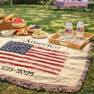 Couverture Drapeau américain 1776 à 2026 États-Unis 250e anni