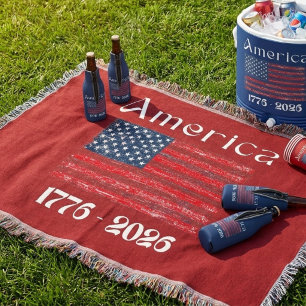 Couverture Drapeau Américain 1776 à 2026 États-Unis 250e Anni