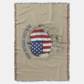 Couverture Drapeau américain déchiré, déchiré et déchiré Jete (devant Vertical)