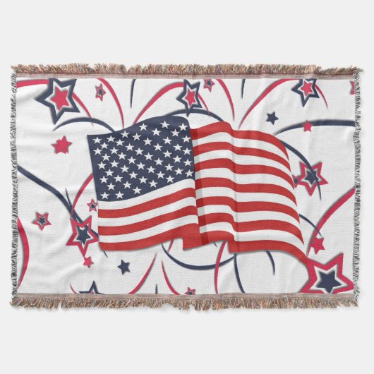 Couverture Drapeau américain et feux d'artifice (Devant)