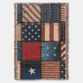 Couverture Drapeau Américain, Motif sans chichi. (devant Vertical)