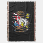 Couverture Drapeau américain patriotique d'Eagle chauve (devant Vertical)