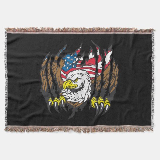 Couverture Drapeau américain patriotique d'Eagle chauve (Devant)