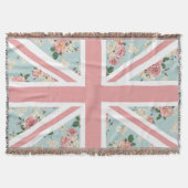 Couverture Drapeau anglais d'Union Jack de roses (Devant)
