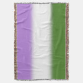 Couverture Drapeau de fierté Genderqueer à dégradé – Drapeau  (devant Vertical)