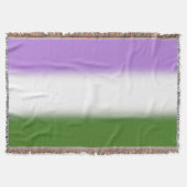 Couverture Drapeau de fierté Genderqueer à dégradé – Drapeau  (Devant)