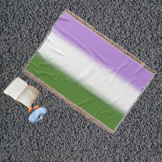 Couverture Drapeau de fierté Genderqueer à dégradé – Drapeau 