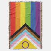 Couverture Drapeau de fierté intersexe de SlipperyJoe's fond (devant Vertical)