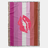 Couverture Drapeau de fierté lesbienne au rouge à lèvres (devant Vertical)
