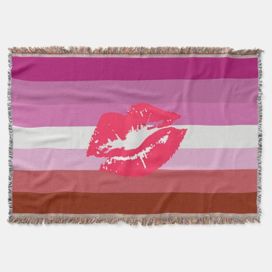 Couverture Drapeau de fierté lesbienne au rouge à lèvres (Devant)