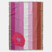 Couverture Drapeau de fierté lesbienne au rouge à lèvres Slip (devant Vertical)