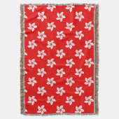 Couverture Drapeau de Hong Kong Orchidée blanche en rouge (devant Vertical)