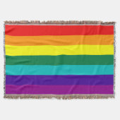 Couverture Drapeau de la Fierté arc-en-ciel 7 bandes (Devant)