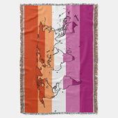 Couverture Drapeau de la fierté lesbienne avec la carte du mo (devant Vertical)