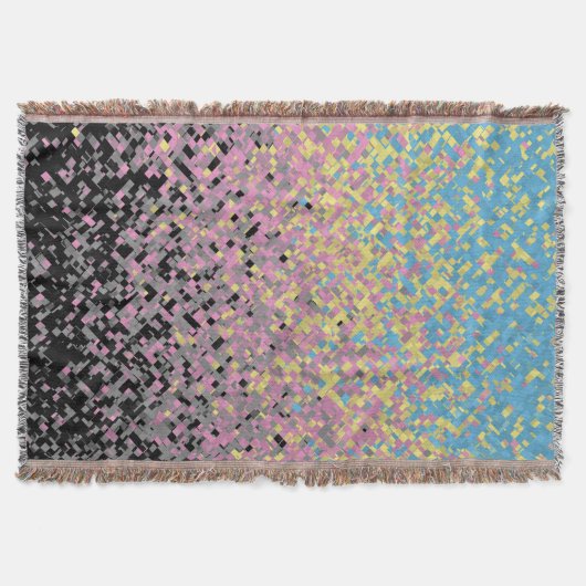 Couverture Drapeau de la Fierté Polygenre Pixellée Trippy (Devant)
