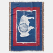 Couverture Drapeau de l'État du Wyoming en détresse (devant Vertical)