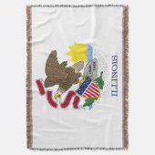 Couverture Drapeau de l'Illinois Imprimer Patriotique (devant Vertical)