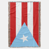 Couverture Drapeau de Porto Rico bleu clair (devant Vertical)