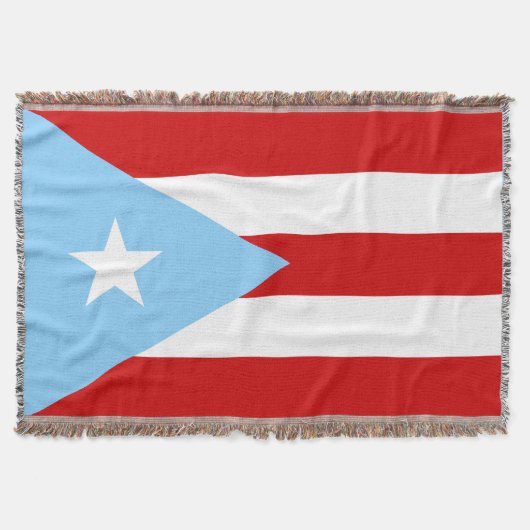 Couverture Drapeau de Porto Rico bleu clair (Devant)