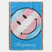 Couverture Drapeau de sourire rond de transsexuel (devant Vertical)