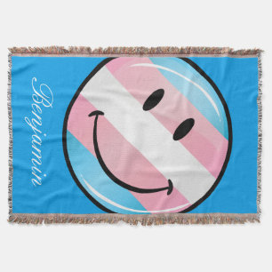 Couverture Drapeau de sourire rond de transsexuel