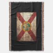 Couverture Drapeau d'état de la Floride sur le vieux grain en (devant Vertical)