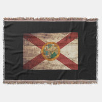 Drapeau d'état de la Floride sur le vieux grain en