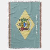 Couverture Drapeau d'État Delaware Imprimer Patriotique (devant Vertical)
