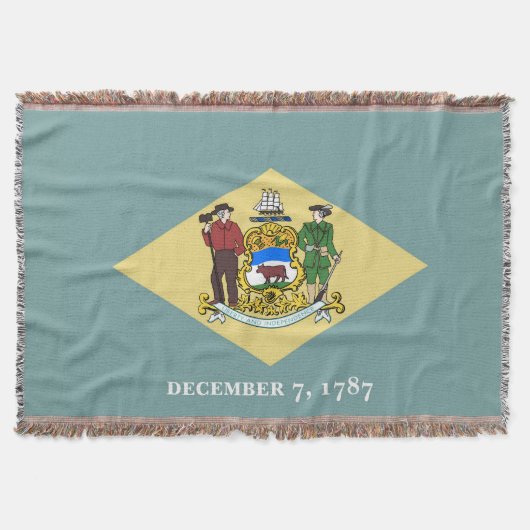 Couverture Drapeau d'État Delaware Imprimer Patriotique (Devant)