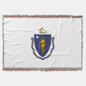 Couverture Drapeau d'Etat du Massachusetts Décor design (Devant)