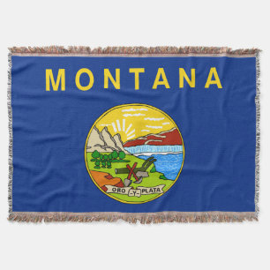 Couverture Drapeau d'état du Montana Imprimer Patriotique
