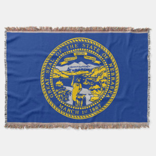 Couverture Drapeau d'état du Nebraska Imprimer Patriotique