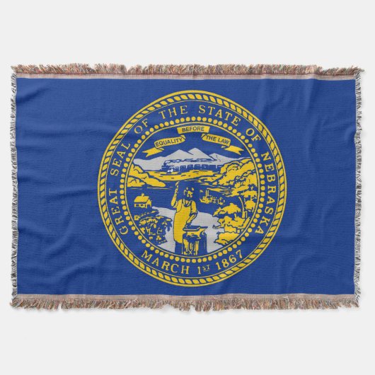 Couverture Drapeau d'état du Nebraska Imprimer Patriotique (Devant)