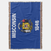 Couverture Drapeau d'État du Wisconsin Imprimer Patriotique (devant Vertical)