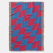 Couverture Drapeau diamant Bavière bleu et rouge Motif (devant Vertical)