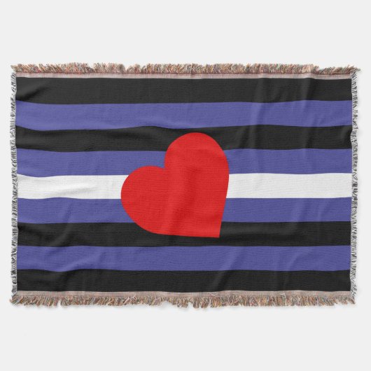 Couverture Drapeau et cœur de fierté en cuir (Devant)