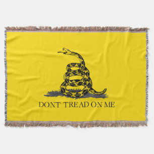 Couverture Drapeau Gadsden Ne me marche pas dessus NOIR JAUNE