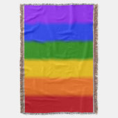 Couverture Drapeau Gay pride arc-en-ciel plat (devant Vertical)