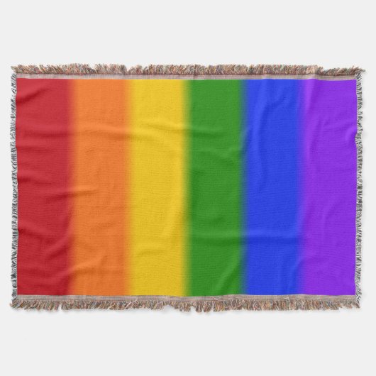 Couverture Drapeau Gay pride arc-en-ciel plat (Devant)