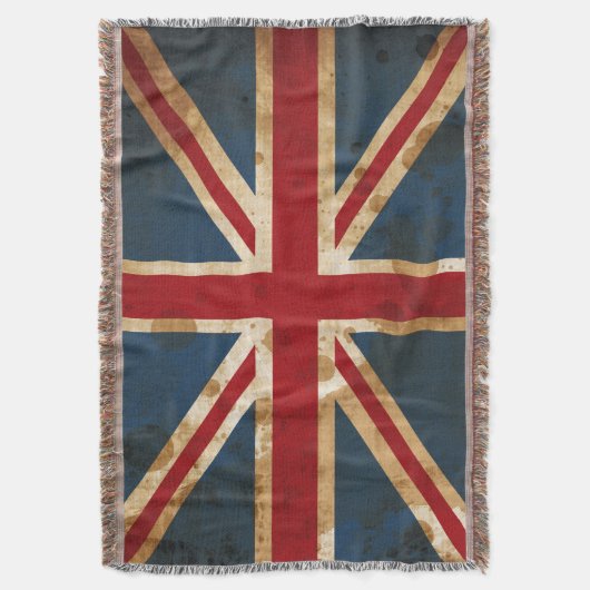 Couverture Drapeau grunge souillé d'Union Jack R-U (devant Vertical)