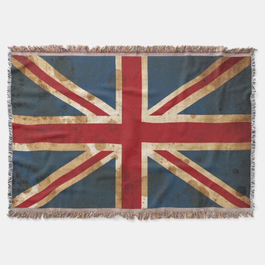 Couverture Drapeau grunge souillé d'Union Jack R-U (Devant)