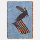 Couverture Drapeau Patriotique Flying Bald Eagle & US (devant Vertical)