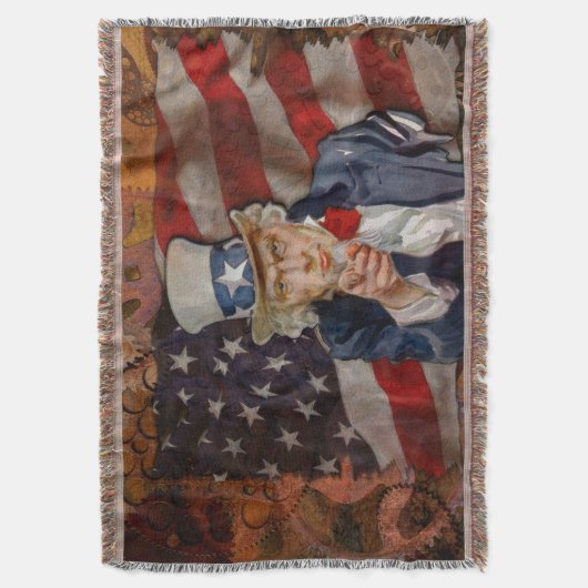 Couverture Drapeau Patriotique Steampunk Sam & US (devant Vertical)