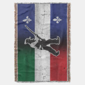 Couverture Drapeau Québec et Patriote Henri Julien érodé (devant Vertical)