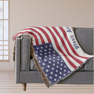 Couverture Drapeau rouge blanc et bleu patriotique américain